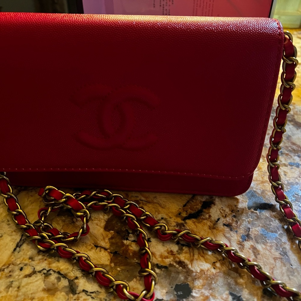 Cute Red Nighttime Bag, brand new, need money for school tuition. Never used,